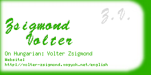 zsigmond volter business card